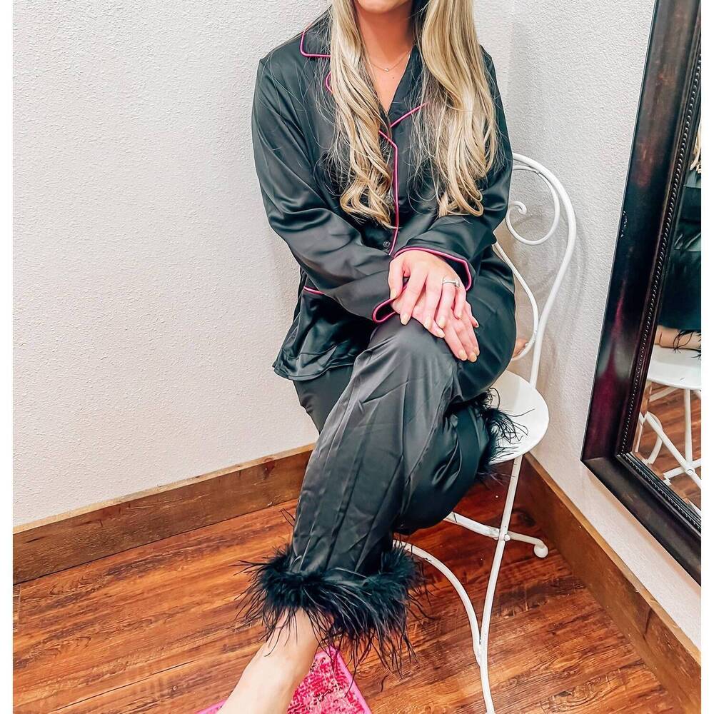NEW JODIFL satin pajama set in black